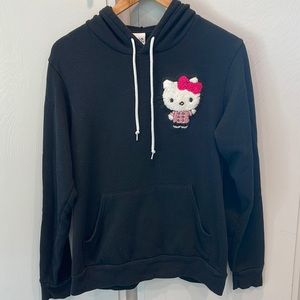 Hello Kitty Cafe Black Hoodie with Hello Kitty Patch Size Medium